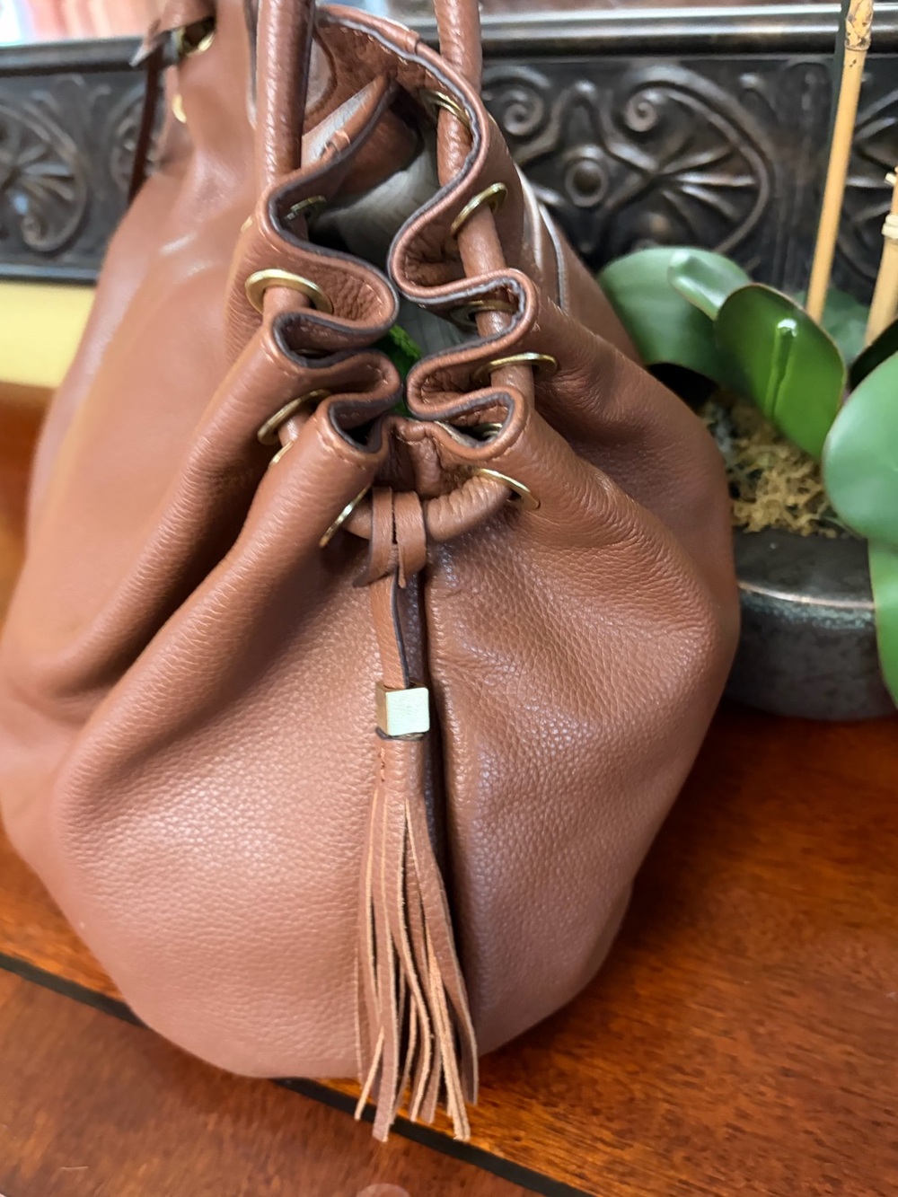 Lodis Zaria Hobo Pebbled Leather Shoulder Bag - Picture 3 of 14